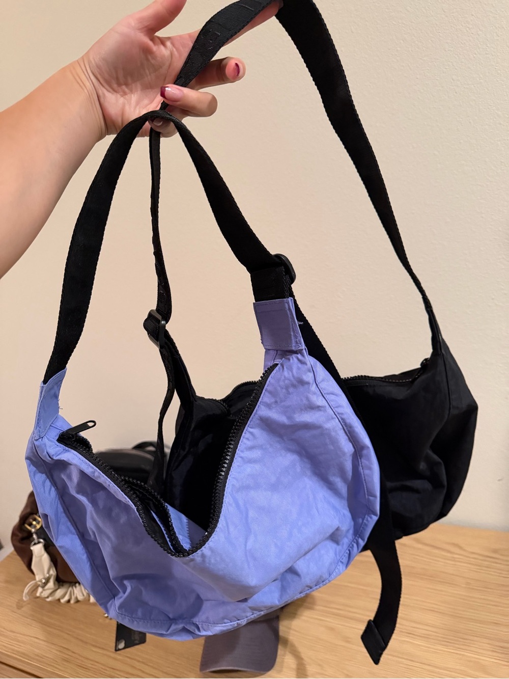 BAGGU bags black & lavender